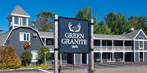 Green granite inn ascend hotel collection - Green Granite Inn, Ascend Hotel Collection. Health Protected. 1515 White Mountain Highway, North Conway, New Hampshire, 03860, United States Show on Map. The Green Granite Inn is a 2.5-mile drive from downtown North Conway and offers rooms equipped with free Wi-Fi and cable TV. Some rooms feature a private balcony or patio.
